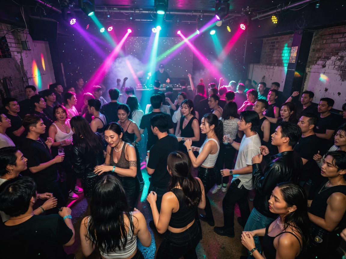 Cakeshop Itaewon crowded dance floor with sweaty energy and vibrant bass music scene